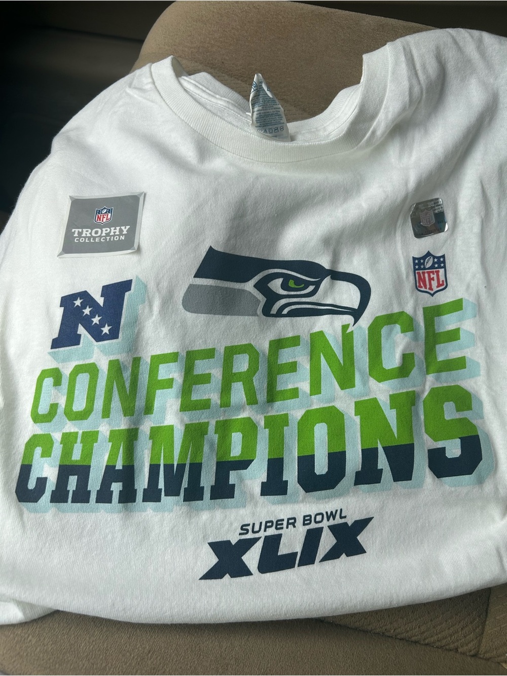 Seahawks White "Conference Champions" Kids T‑Shirt -